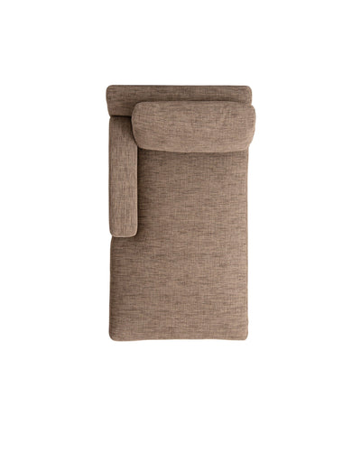 QUODO Left or Right Arm Chaise -  62" Japanese Ash Medium Brown