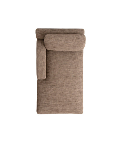 QUODO Left or Right Arm Chaise -  62&quot; Japanese Ash Medium Brown