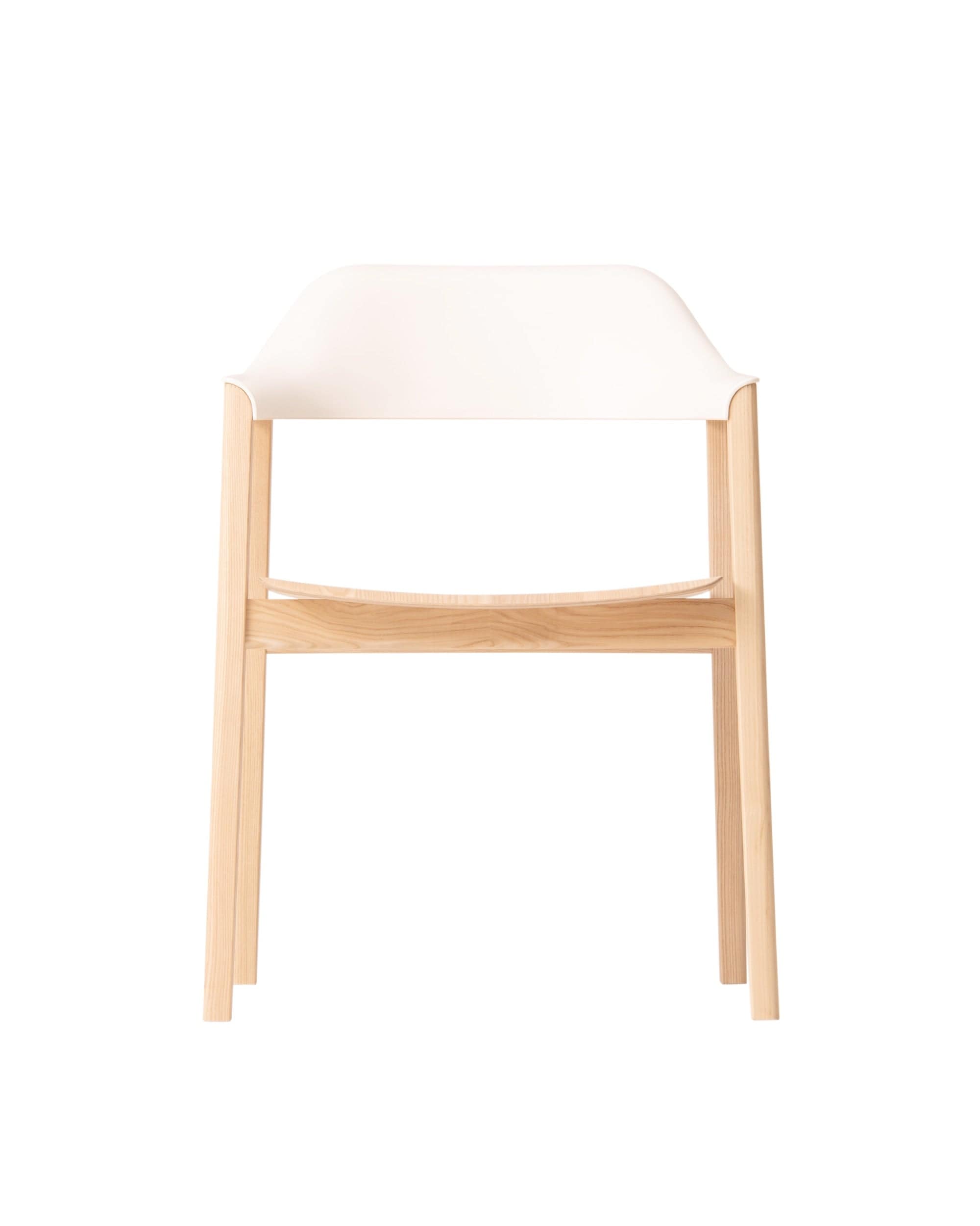 TEN Armchair ABS Back (Wooden Seat)  Japanese Ash White Wash