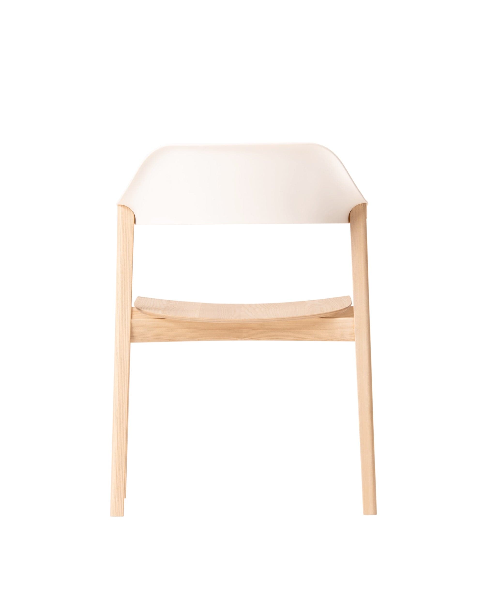 TEN Armchair ABS Back (Wooden Seat)  Japanese Ash White Wash