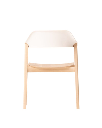 TEN Armchair ABS Back (Wooden Seat)  Japanese Ash White Wash
