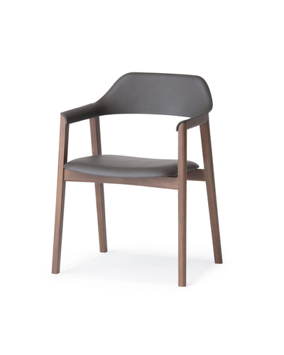 TEN Armchair Upholstered Back (Upholstered Seat) Walnut Natural