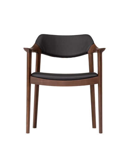 WING Armchair (Upholstered Back) Walnut Natural