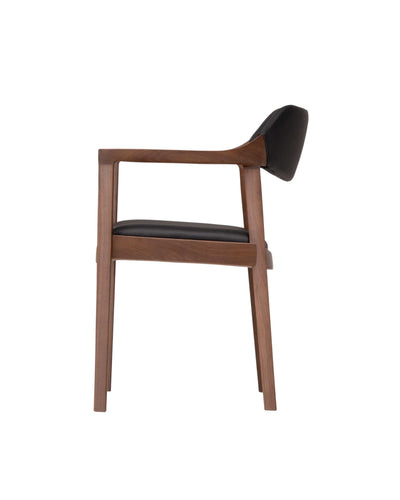 WING Armchair (Upholstered Back) Walnut Natural