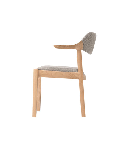 WING Side Chair (Upholstered Back) Japanese Oak Natural