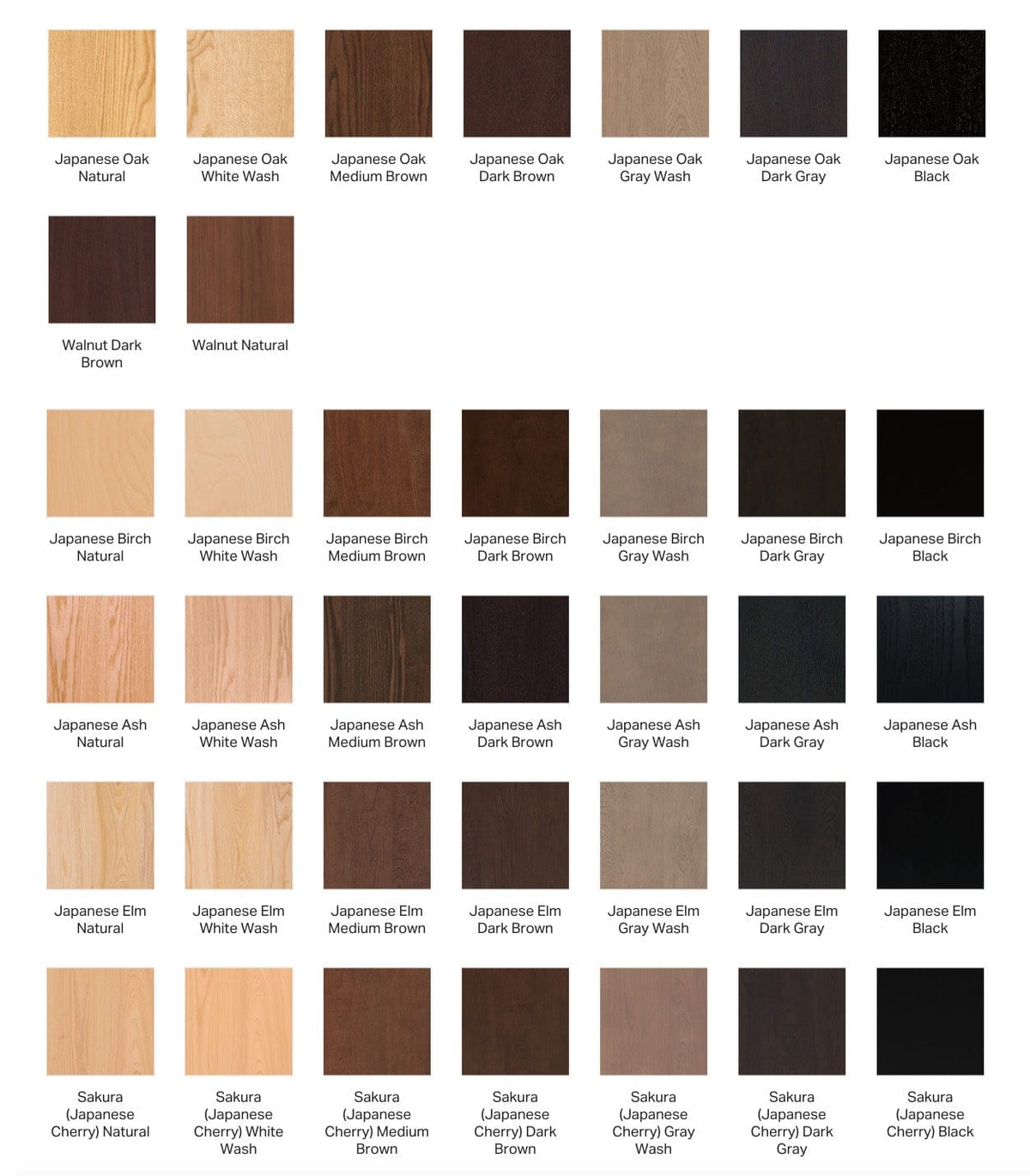 CondeHouse Wood Types + Finishes