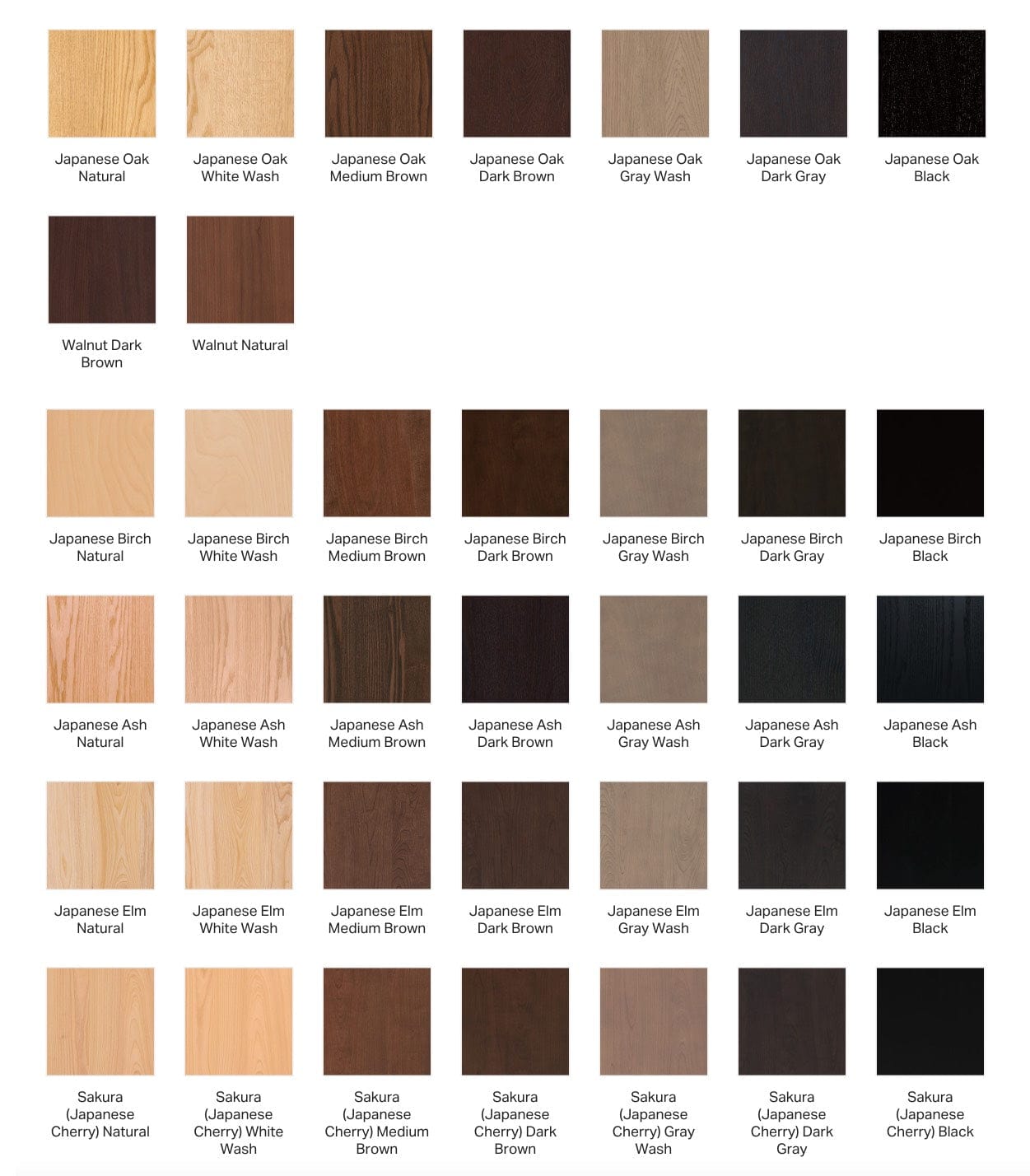 CondeHouse Wood Types + Finishes