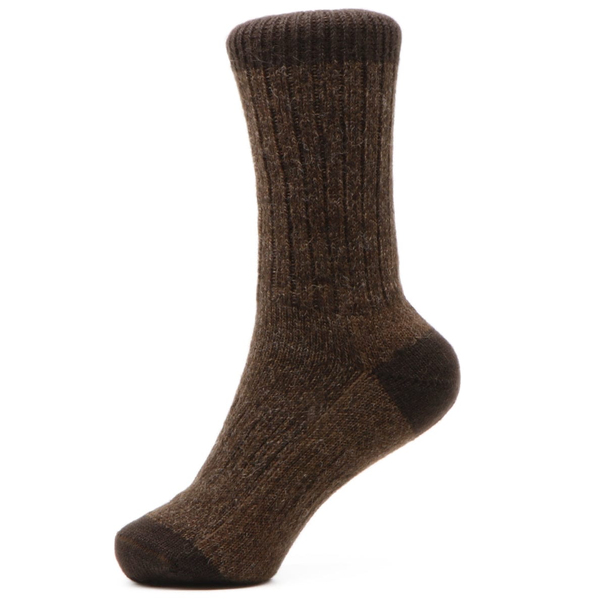 Cozy mid-calf alpaca wool socks with flat toe seam