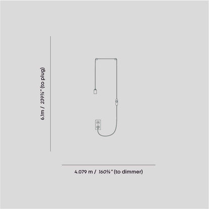 Oval II Plug-In Pendant in Graphite