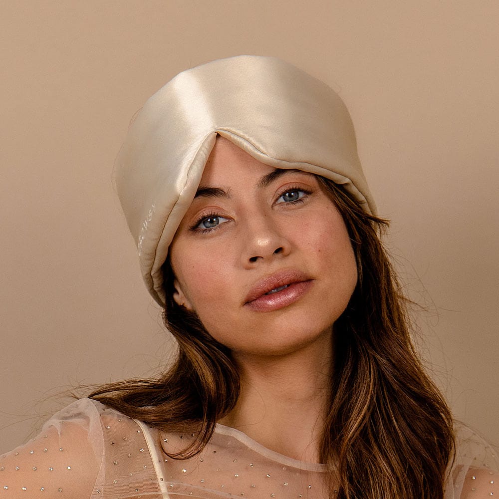 Dusty Gold Silk Eye Mask