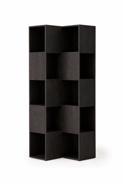 FOLD Shelving 5-2 Japanese Oak Dark Gray