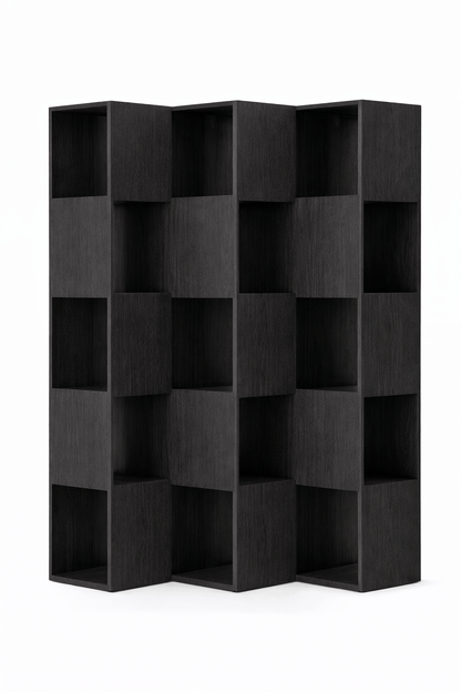FOLD Shelving 5-3 dark gray oak finish