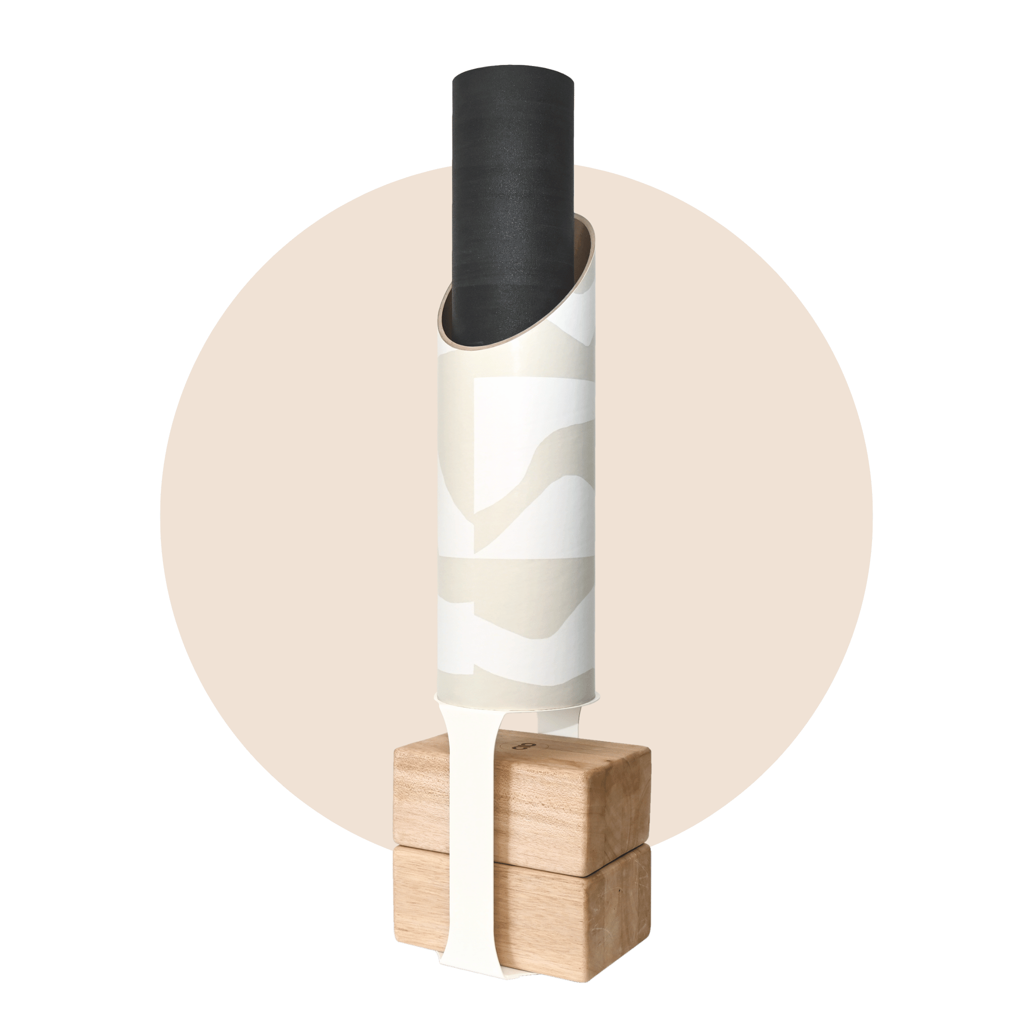 Figures yoga mat tube with White Stand