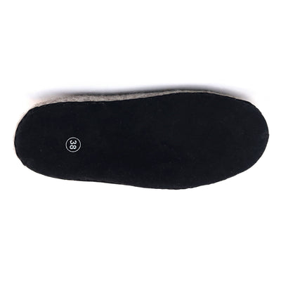 Womens Newport Noir Wool House Shoe