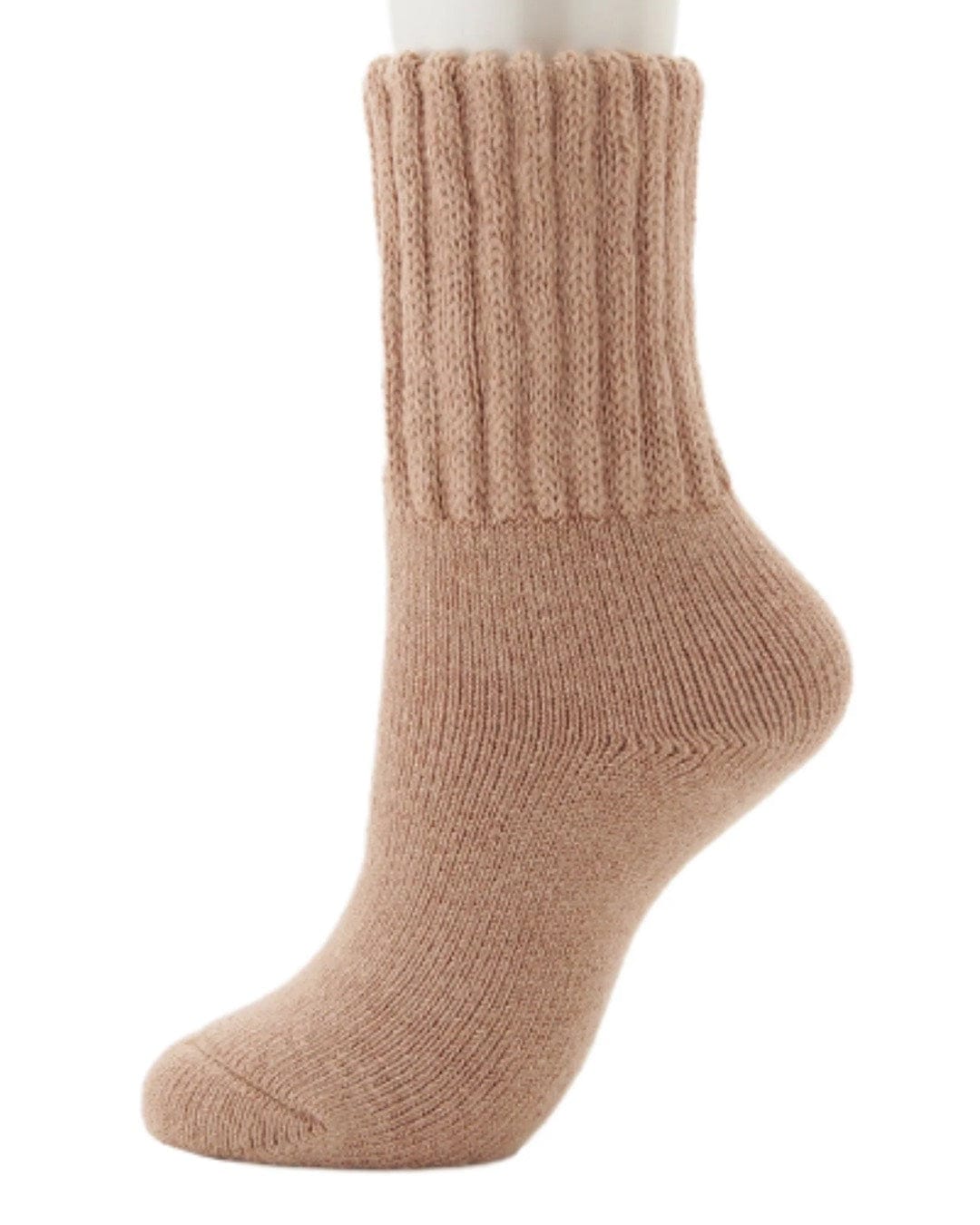 Undyed Organic Cotton Japanese Crew Socks in Latte