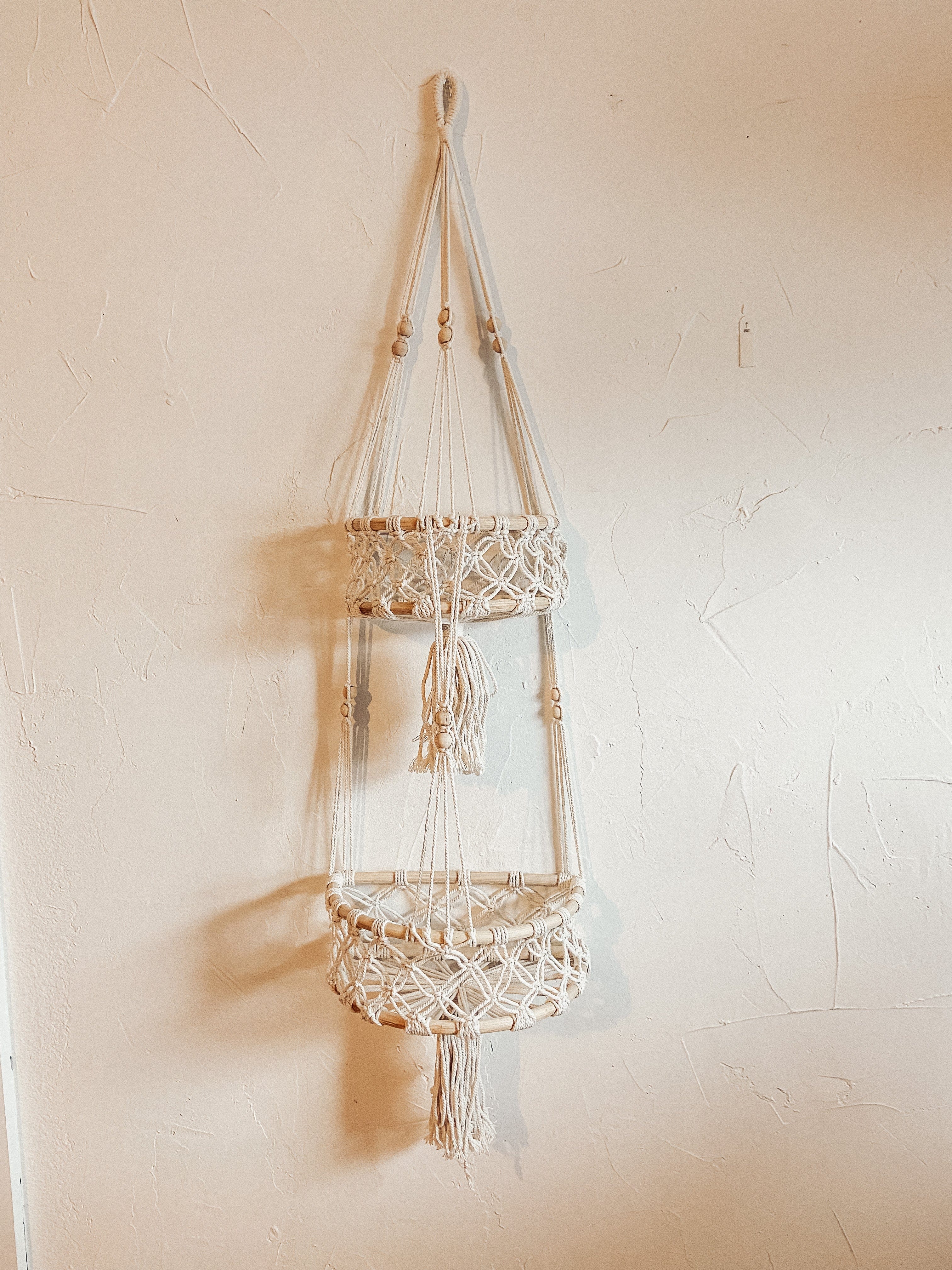 Macrame Hanging Wall Basket