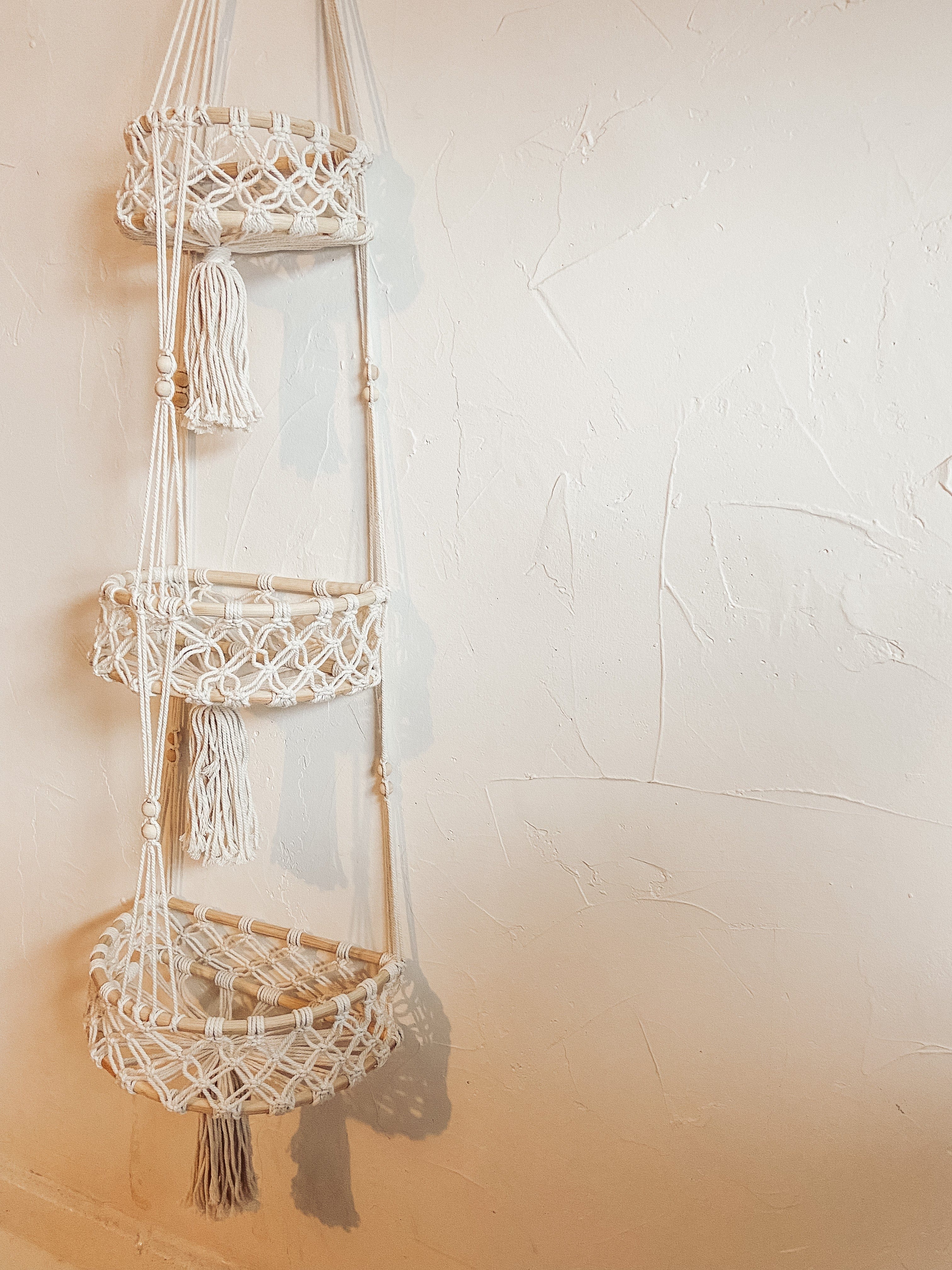 Macrame Hanging Wall Basket