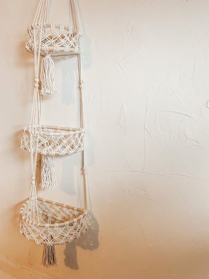 Macrame Hanging Wall Basket