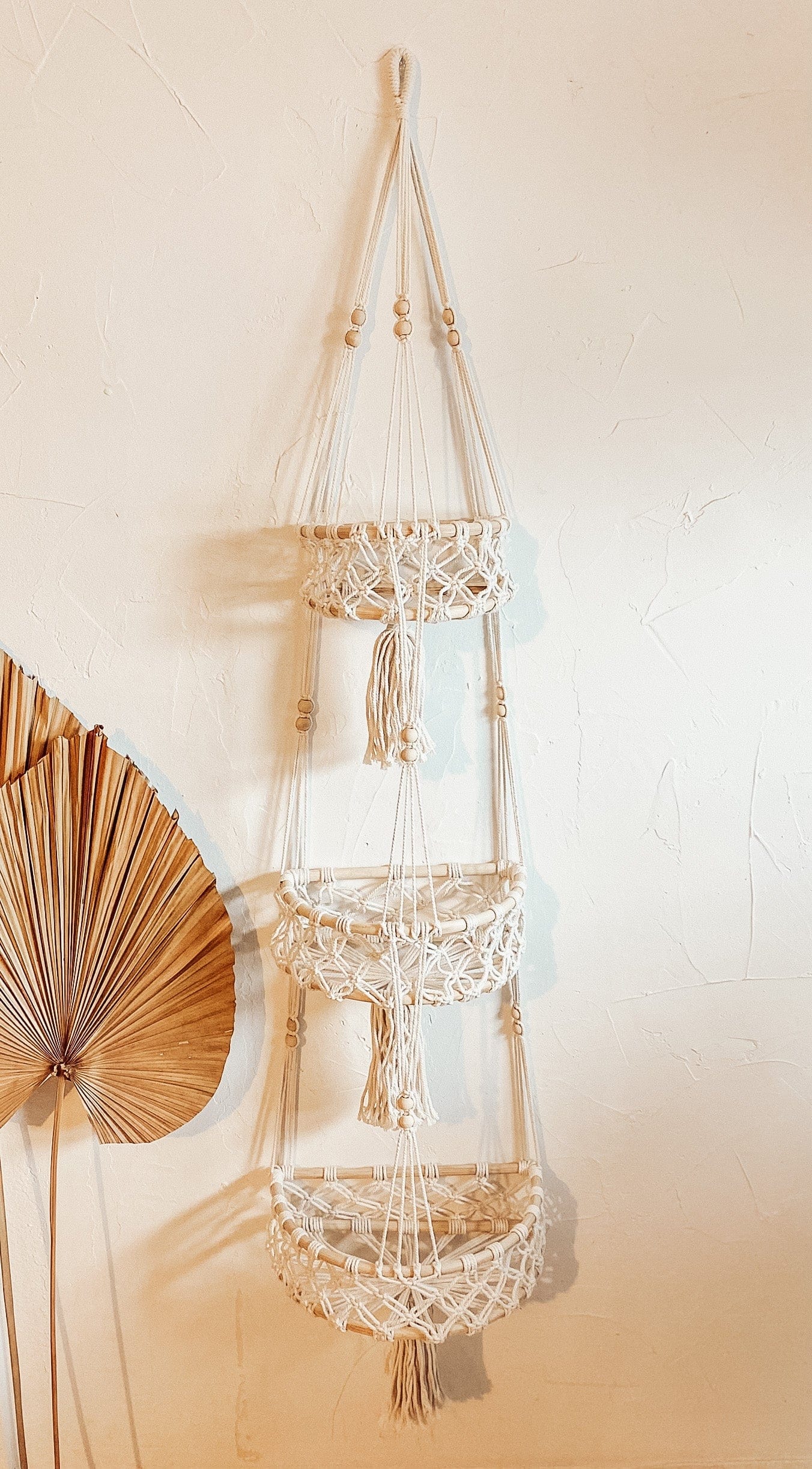 Macrame Hanging Wall Basket