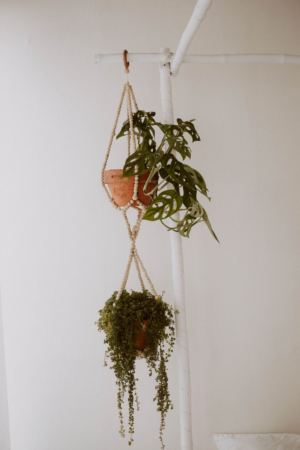 Wood Beaded Plant Hangers