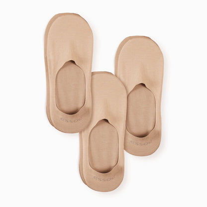 Japandi unisex no show socks Almond Beige Essoc 3 pack