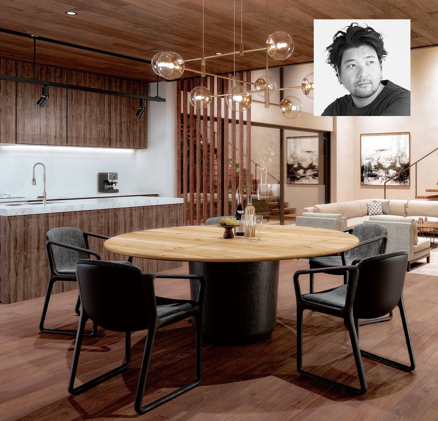 Designer Jin Kuramoto, ONE Round Table by CondeHouse