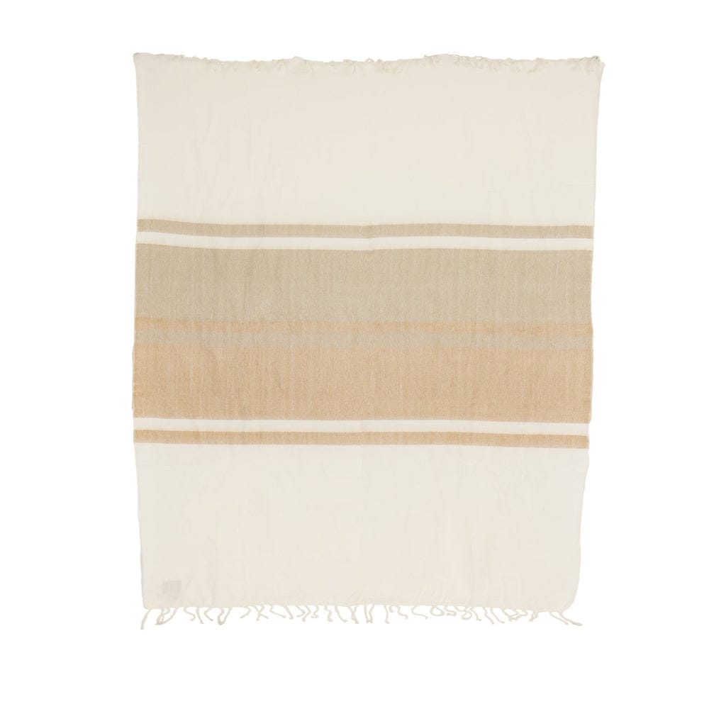 Kallpa Alpaca Throw - Natural Tobacco and Wheat 