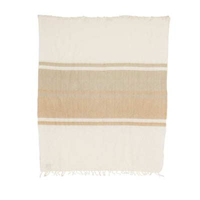 Kallpa Alpaca Throw - Natural Tobacco and Wheat 
