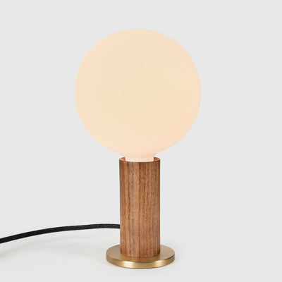 Knuckle Table Lamp in Walnut + Sphere IV