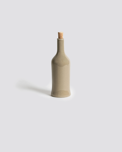 Stoneware Olive Oil Dispenser - Brutto 21 oz Linen