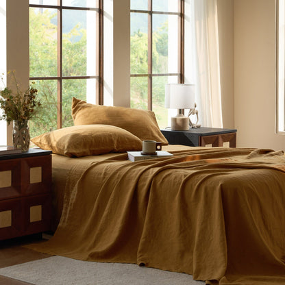 LuxeWeave Linen Flat Sheet