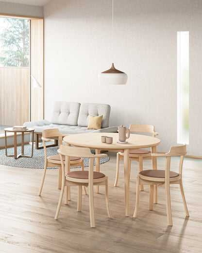 MOM Round Extension Table, Japanese Ash Natural by CondeHouse