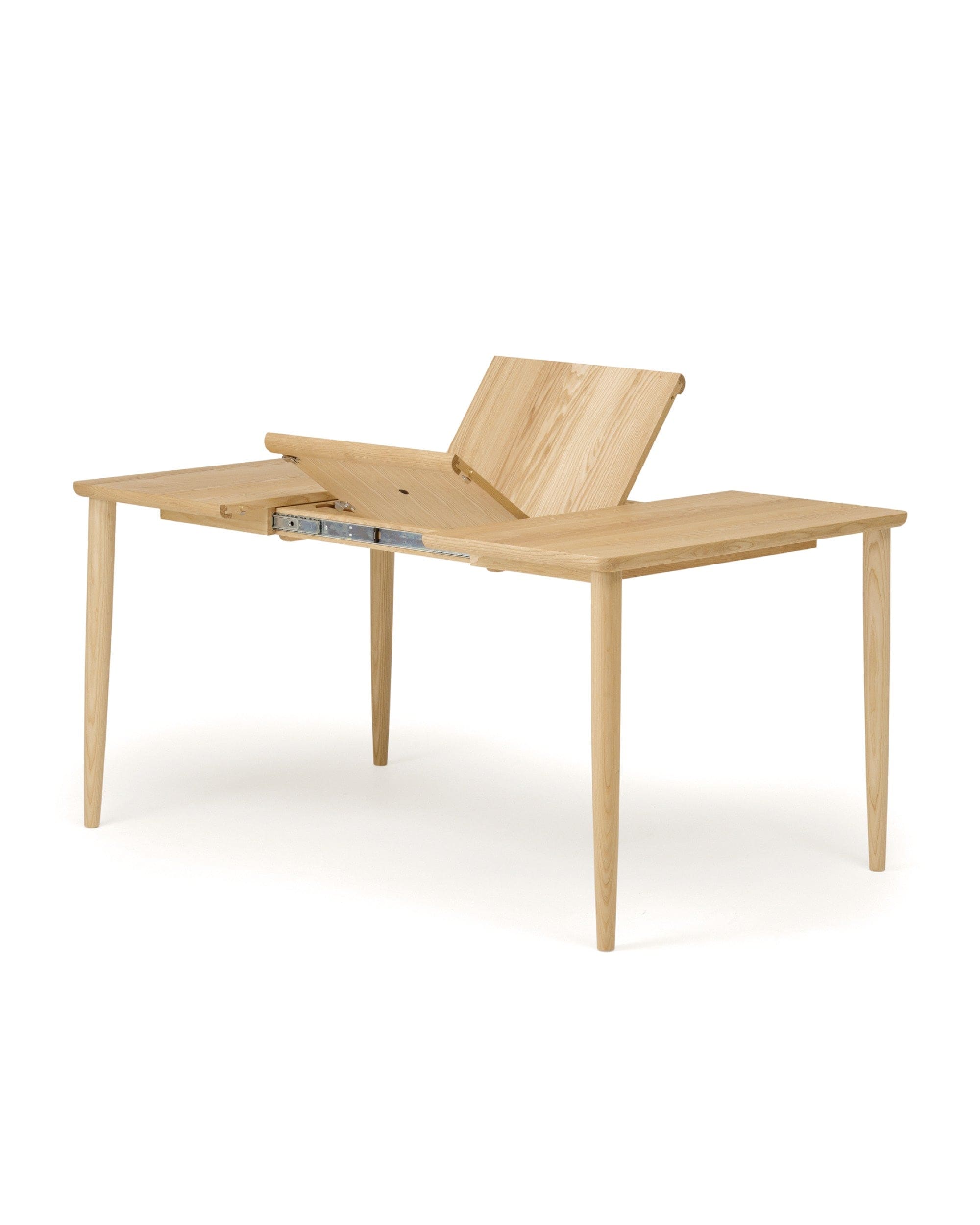 MOM Extension Table showing extension leaf opening – Japanese craftsmanship