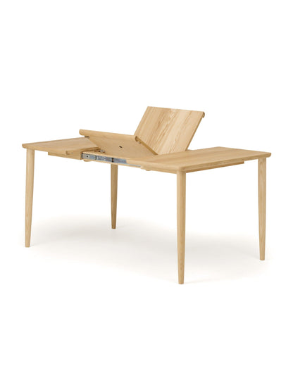 MOM Extension Table showing extension leaf opening – Japanese craftsmanship