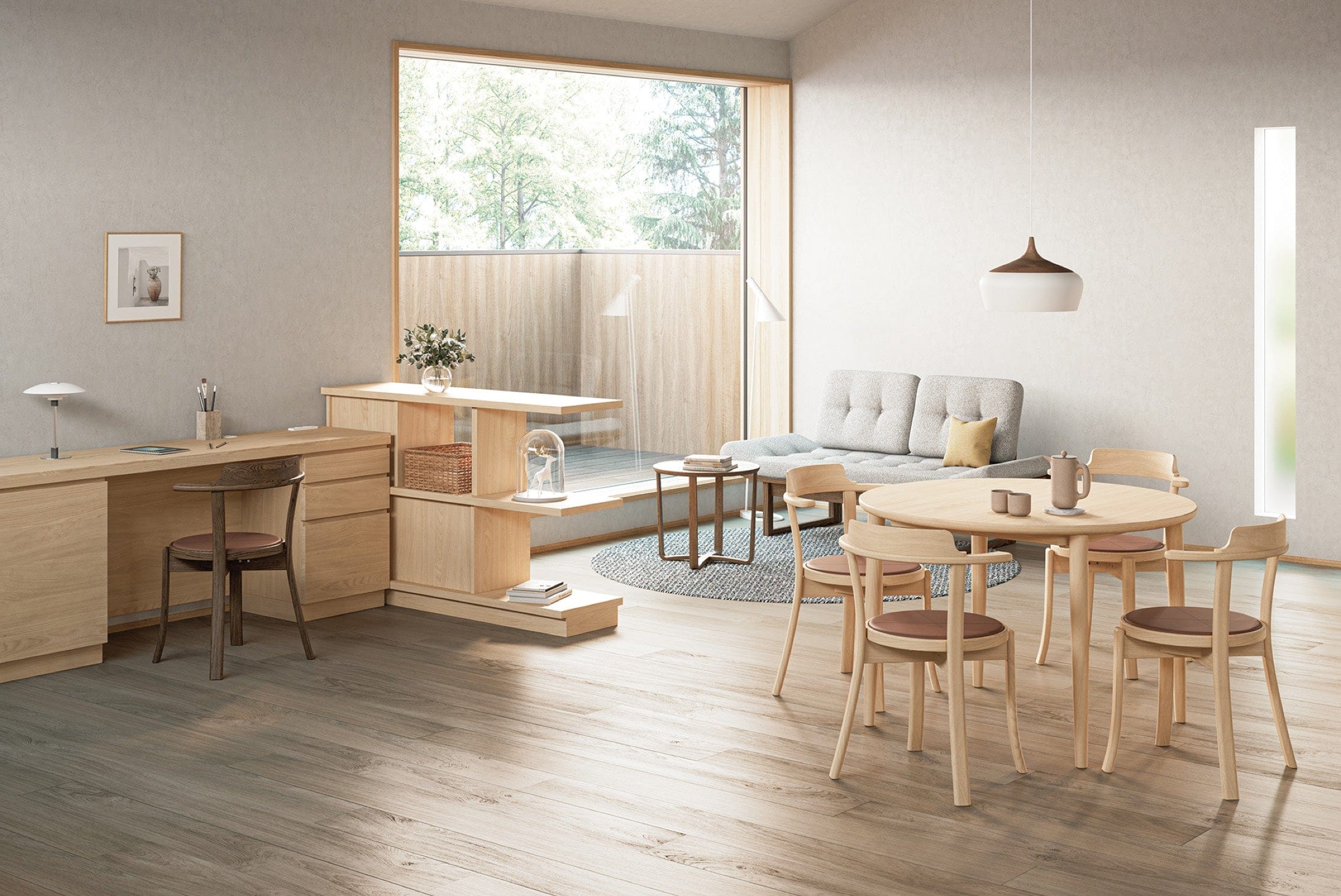 CondeHouse MOM Round Extension Table| Japandi Supply House