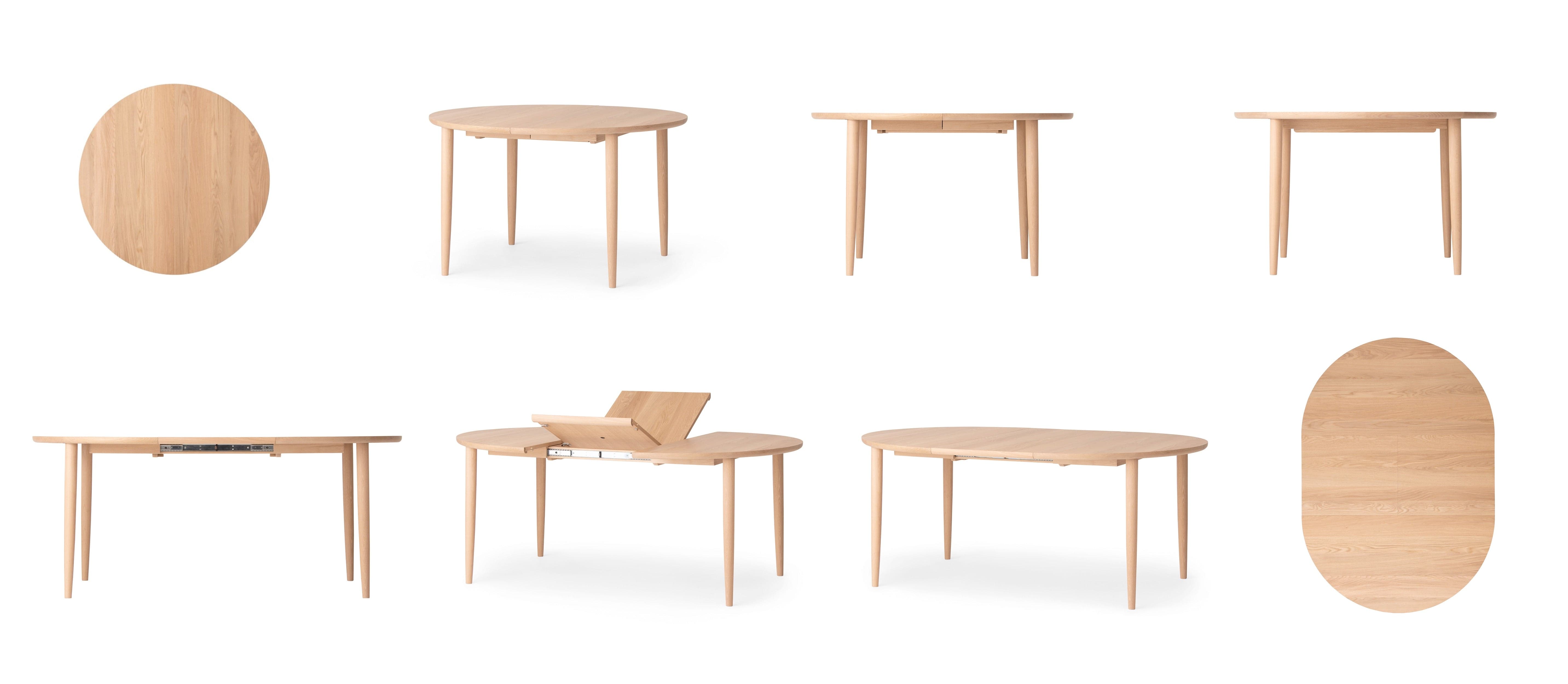 MOM Round Extension Table – Japandi Solid Wood Dining Table