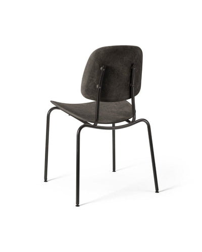 Mater Compound Dining Chair rear angle in Coffee Waste Black finish