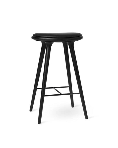 Mater High Stool 74 cm Japandi bar stool crafted from FSC-certified wood, Black Stained Oak
