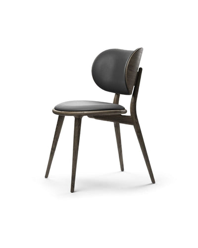 Mater The Dining Chair in Sirka Grey stained oak with black leather seat