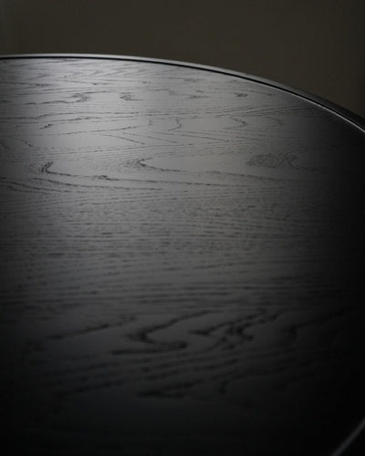 Mater Accent Dining Table black oak surface detail