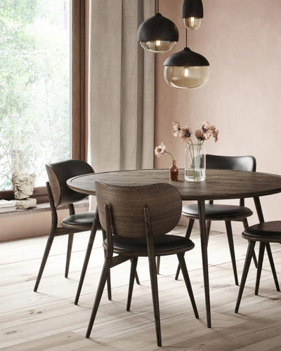 Mater Accent Dining Table in warm Japandi dining space