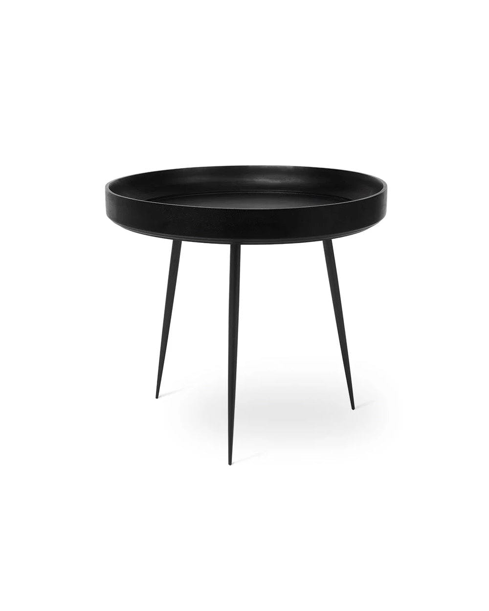 Mater Bowl Table Large in black mango wood with sculptural tray top