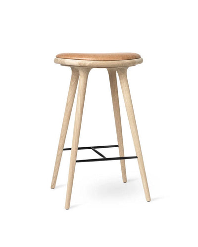 Mater High Stool 74 cm sustainable Scandinavian seating, Soaped Oak