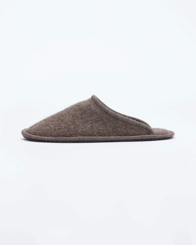 Le Claire Men's Boiled Wool Stella Slipper - Brown