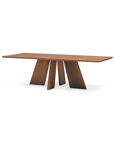 Minimalist walnut dining table – HAKAMA Table Quick Ship Japandi Supply House
