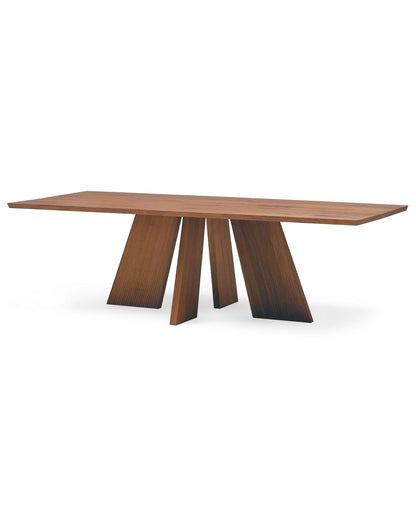 Minimalist walnut dining table – HAKAMA Table Quick Ship Japandi Supply House