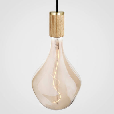 Nine Pendant in Oak + Voronoi II