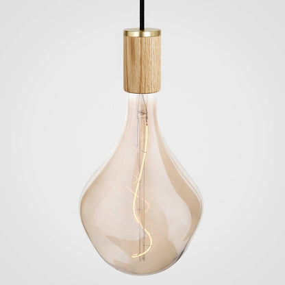 Nine Pendant in Oak + Voronoi II