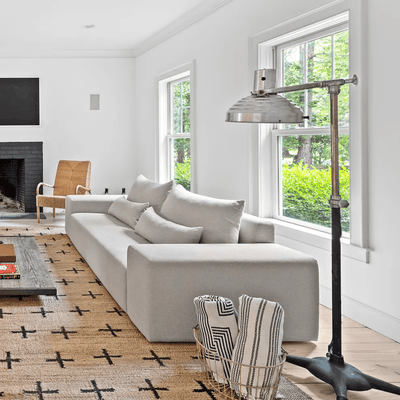 Ojai sofa with deep cushions and structured silhouette in contemporary home