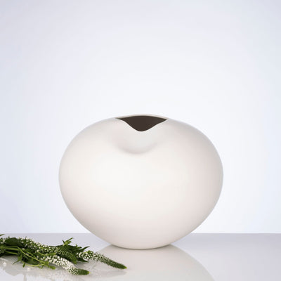 Organic Modern White Ceramic Vase – Artisan-Made in Portugal